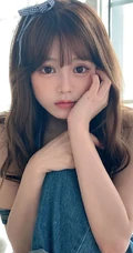 长着一张可爱娃娃脸，苹果脸的浅粉背带裤少女邹同学室内氛围写真照片
