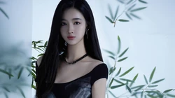 东方美人，古风国韵，长发柔顺美女御姐写真壁纸图片