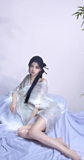 温往事，共交杯，温婉优雅古装汉服女生柔美写真套图