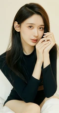 徐梓钧黑色紧身衣穿着尽显修长线条感写真图集