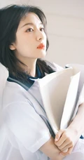 李兰迪青涩学生装白衬衫清新写真照