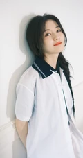 李兰迪青涩学生装白衬衫清新写真照
