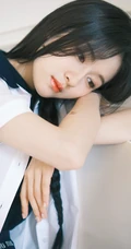 李兰迪青涩学生装白衬衫清新写真照