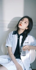 李兰迪青涩学生装白衬衫清新写真照