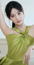 祝绪丹温柔优雅交织脖带长裙礼服超好看写真花絮图片