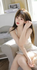 高颜值，气质，白皙，身材超哇塞的娇柔型女生MM室内沙发写真图集