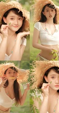听风，懂你，我在公园等你，夏日气质短裤女生户外游玩随心超美写真图片