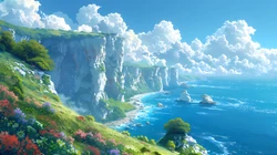 天高云阔，清新，浪漫，让人一看就舒心的动漫风景插画美图壁纸合集