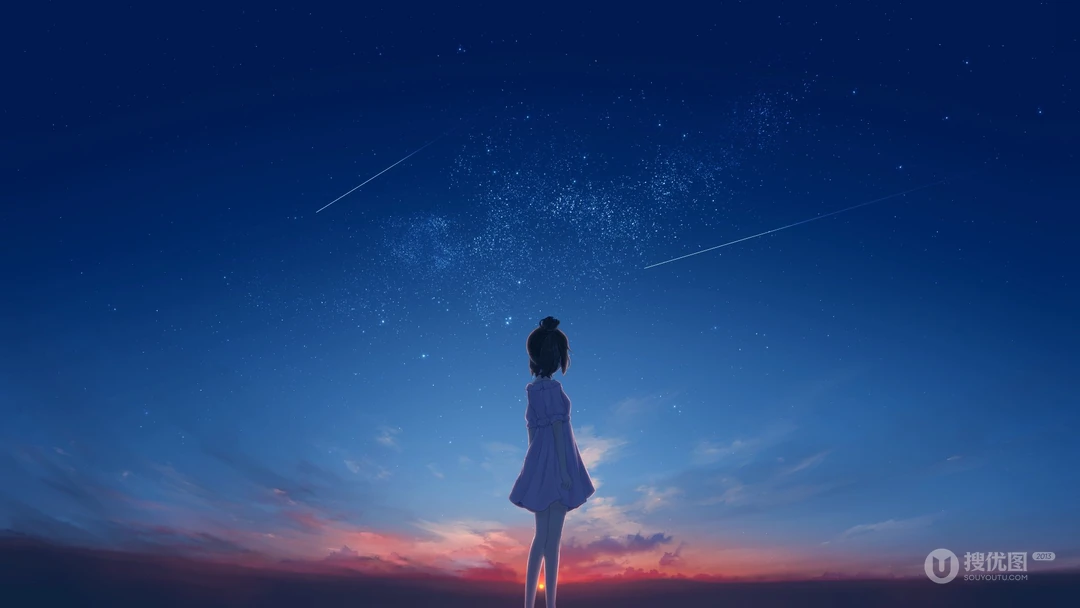天高云阔，清新，浪漫，让人一看就舒心的动漫风景插画美图壁纸合集