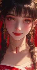 古装，古典ai美女，大气，雍容，气质AI美女手机壁纸图片