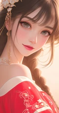 古装，古典ai美女，大气，雍容，气质AI美女手机壁纸图片