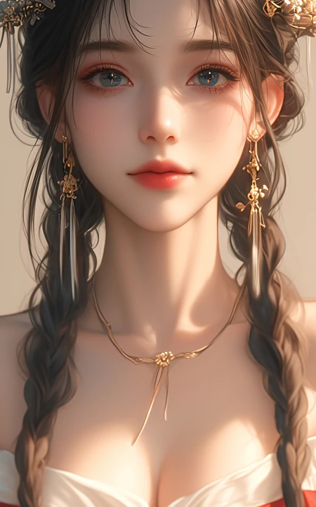 古装，古典ai美女，大气，雍容，气质AI美女手机壁纸图片