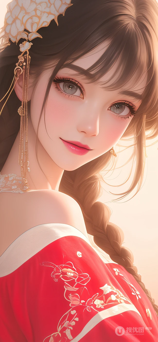 古装，古典ai美女，大气，雍容，气质AI美女手机壁纸图片