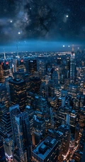 城市万家灯火，璀璨，繁华，都市夜景建筑手机壁纸图片