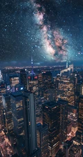 城市万家灯火，璀璨，繁华，都市夜景建筑手机壁纸图片
