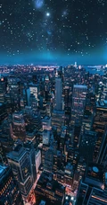 城市万家灯火，璀璨，繁华，都市夜景建筑手机壁纸图片