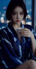 高颜值精选气质女生一袭睡袍穿搭居家慵懒悠闲室内美照