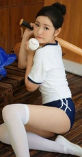 制服短裤棒球女生沈梦瑶学院风写真套图