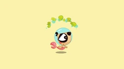 可爱的刀刀狗，多种不同颜色背景的可爱卡通刀刀狗壁纸图片