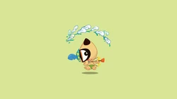可爱的刀刀狗，多种不同颜色背景的可爱卡通刀刀狗壁纸图片