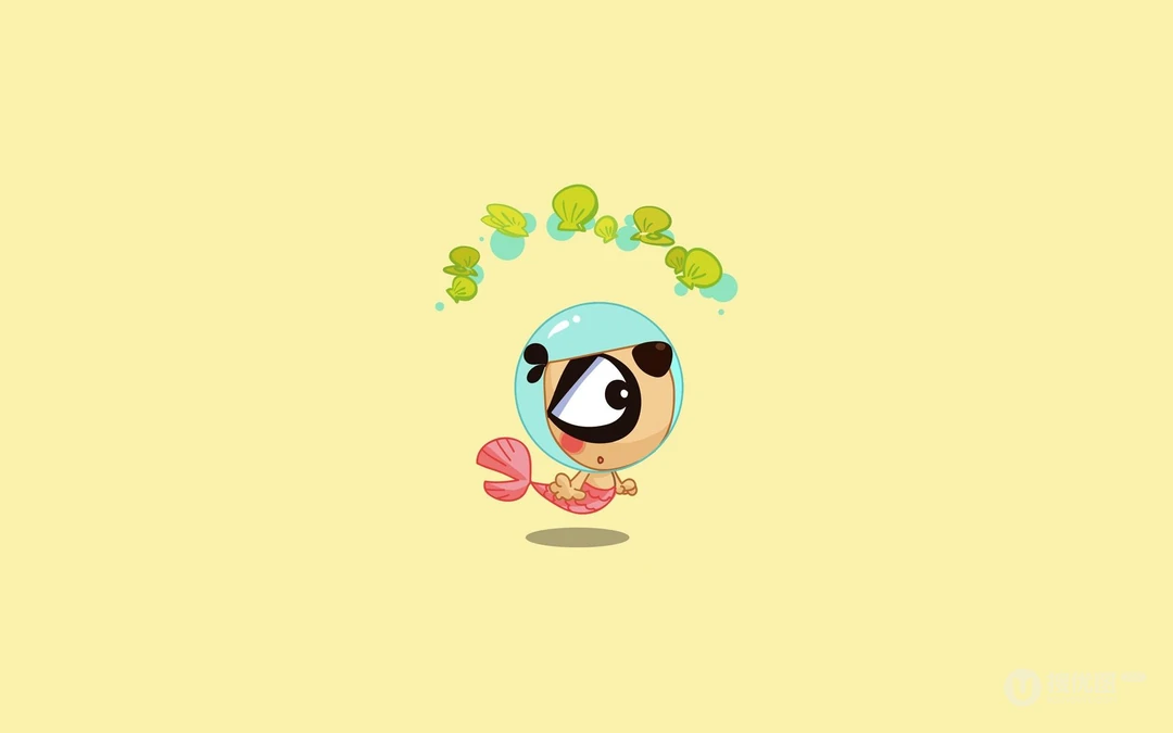 可爱的刀刀狗，多种不同颜色背景的可爱卡通刀刀狗壁纸图片