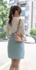 气质女生王馨瑶yanni淡雅多姿制服OL短裙袜装穿搭浪漫房车之旅写真套图