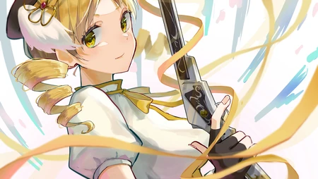 动画《魔法少女小圆》主要角人物色巴麻美高清桌面壁纸图片