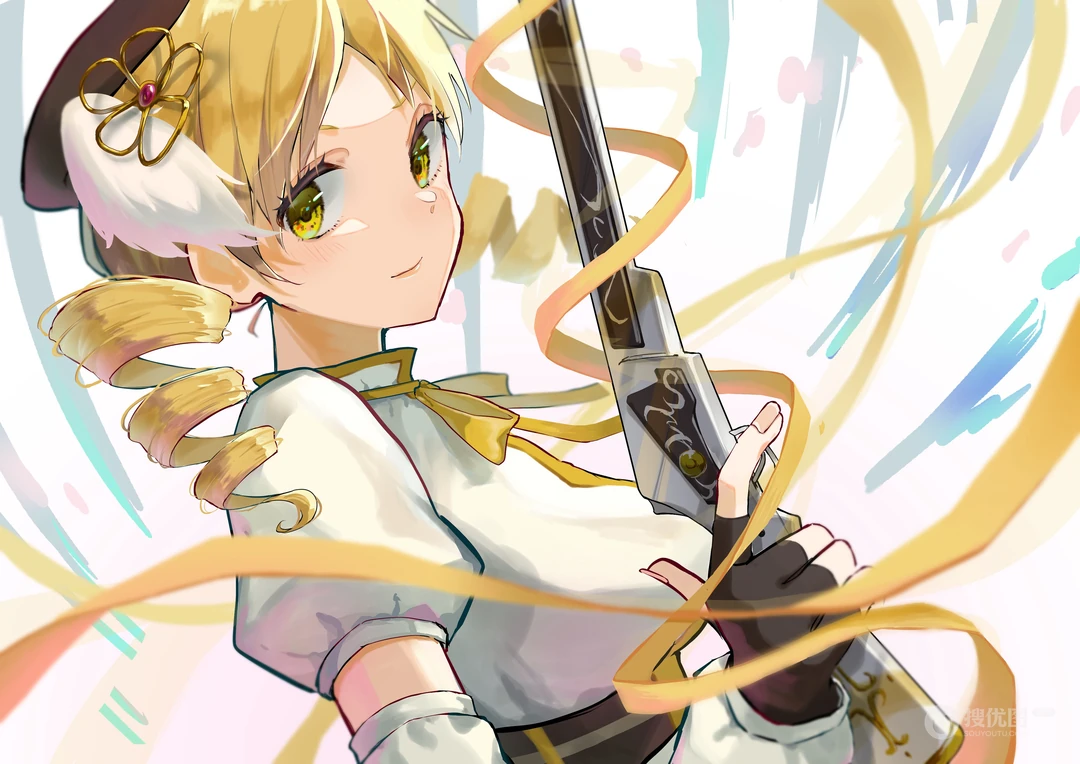 动画《魔法少女小圆》主要角人物色巴麻美高清桌面壁纸图片