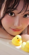 湿漉漉少女甜美室内，斑马纹泳装动人气质，纤细线条气质女生写真