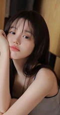 笑容超甜的完美甜系女友少女斑马纹肩带背心短裤居家动人写真照片