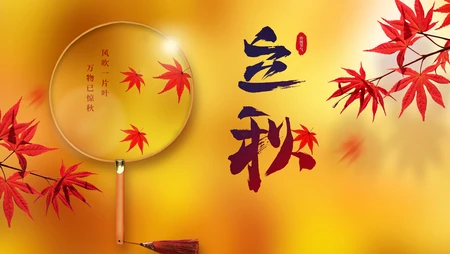 风吹一片叶，万物已惊秋，立秋主题壁纸