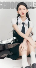 音乐系女孩，清新清新吉他少女校花高清图片