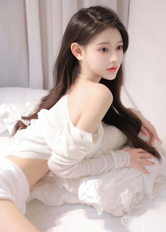 清甜女生清凉肩带衣短裤穿搭室内写真图片