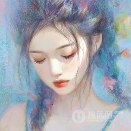 优质好看又EMO的手绘素描2023永久不换动漫女生超美头像图片