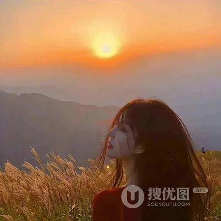 夕阳下的女生唯美摄影头像，高级质感好看的女生头像图片