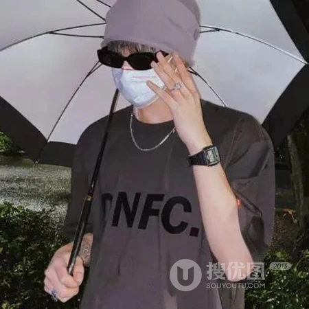 戴口罩不露脸帅气男生头像 高级感满满好看的口罩潮男头像图片