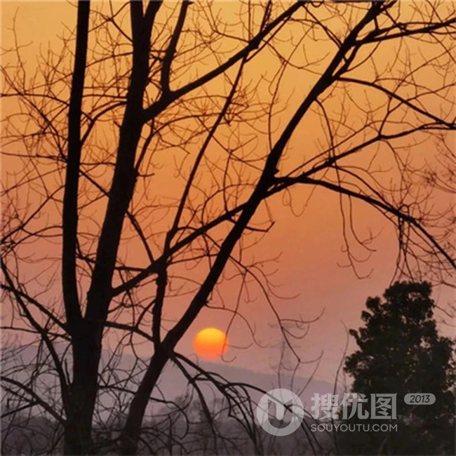 唯美落日，夕阳，映红了天，点亮了生活，人们归家的美 第3张