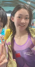 中国女子游泳运动员李冰洁泳装训练图片