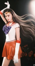 古力娜扎古灵精怪短裙cos经典少女战士写真美图