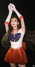 古力娜扎古灵精怪短裙cos经典少女战士写真美图