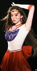 古力娜扎古灵精怪短裙cos经典少女战士写真美图