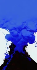 喷发的火山，不同颜色，染料，创意火山插画手机壁纸图片