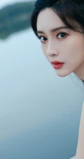 孟子义户外田间木栈道娇俏可爱美照，肩带衣加短裙尽显白皙肌肤身段