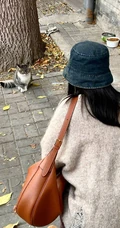 高圆圆深秋街头留连漫步生活照美拍图片