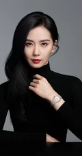刘诗诗黑色高冷毛衣秋装穿搭优雅气质写真照