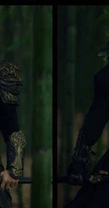 许凯，景甜演绎江湖武侠风写真大片，一对竹林里的逍遥伴侣