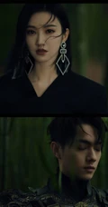 许凯，景甜演绎江湖武侠风写真大片，一对竹林里的逍遥伴侣