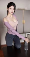 健身房锻炼的气质女生网红模特紧身运动衣鲨鱼裤穿着显完美身段写真套图