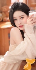 美的无处藏，一见就喜欢的高颜值黑直长发女生小姐姐肩带睡裙室内写真套图