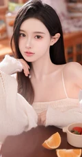美的无处藏，一见就喜欢的高颜值黑直长发女生小姐姐肩带睡裙室内写真套图